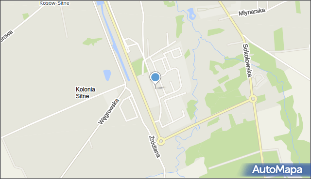 Kosów Lacki, Przemysłowa, mapa Kosów Lacki