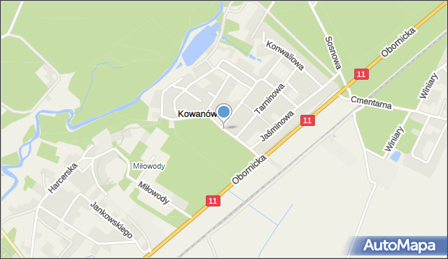 Kowanówko, Przyjaciół Dzieci, mapa Kowanówko