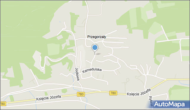 Kraków, Przegorzalska, mapa Krakowa