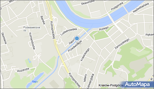 Kraków, Przedwiośnie, mapa Krakowa