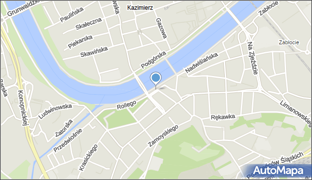 Kraków, Przy Moście, mapa Krakowa