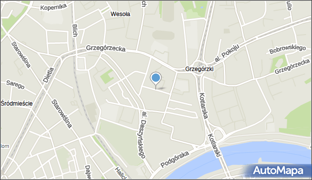 Kraków, Prochowa, mapa Krakowa