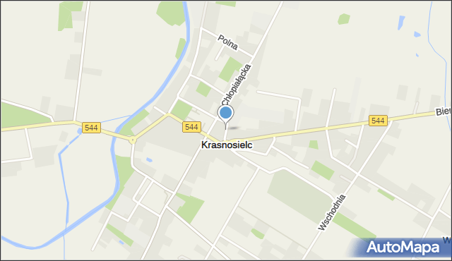 Krasnosielc, Przechodnia, mapa Krasnosielc