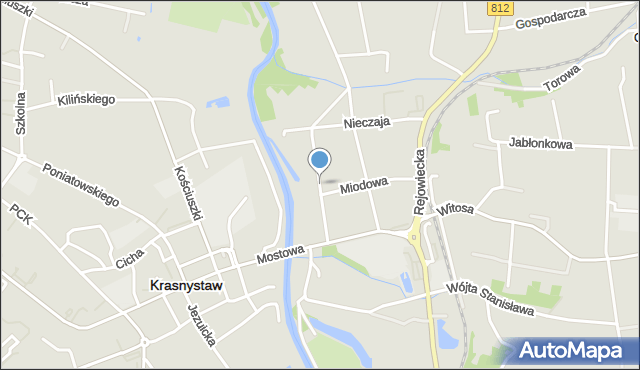 Krasnystaw, Przemysłowa, mapa Krasnystaw