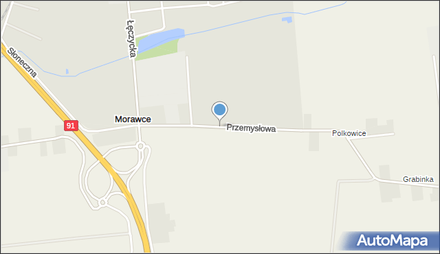 Krośniewice, Przemysłowa, mapa Krośniewice