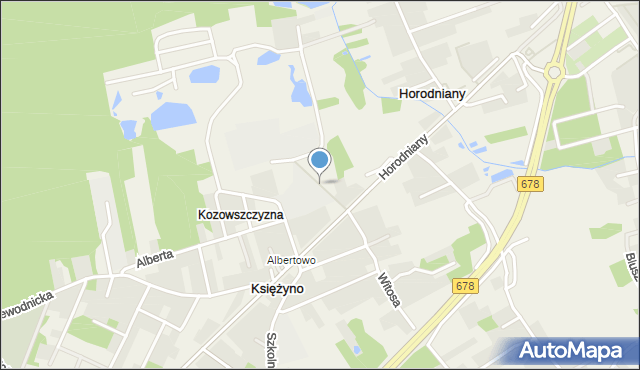 Księżyno, Przemysłowa, mapa Księżyno