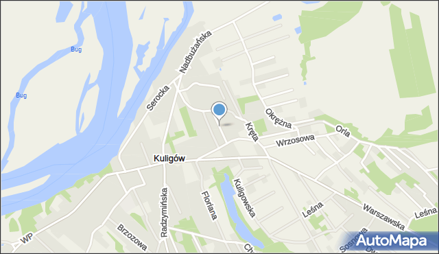 Kuligów, Prosta, mapa Kuligów