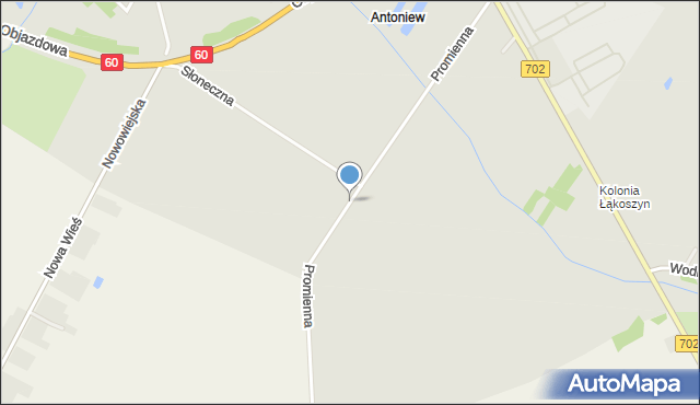 Kutno, Promienna, mapa Kutno