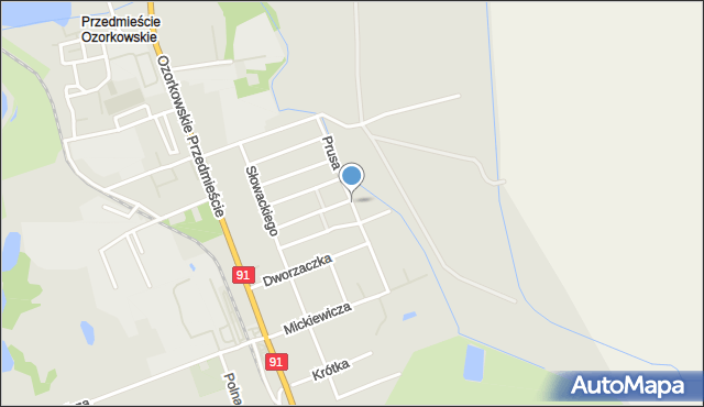 Łęczyca, Prusa Bolesława, mapa Łęczyca