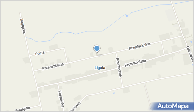 Ligota gmina Raszków, Przedszkolna, mapa Ligota gmina Raszków