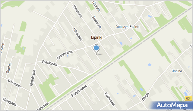 Lipinki gmina Wołomin, Przedwiośnie, mapa Lipinki gmina Wołomin