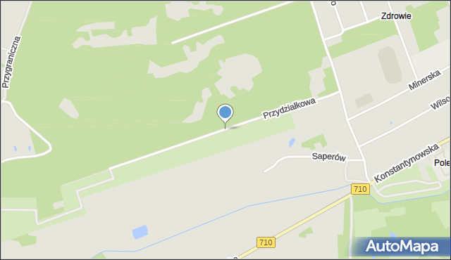 Łódź, Przydziałkowa, mapa Łodzi