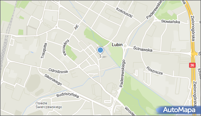 Lubin, Pruzi Mikołaja, mapa Lubin