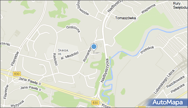 Lublin, Przedwiośnie, mapa Lublina