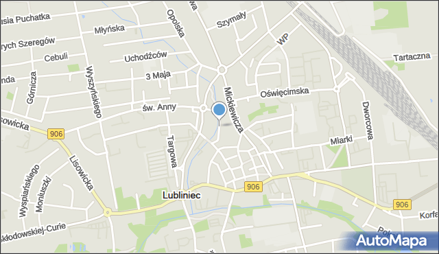 Lubliniec, Promenada, mapa Lubliniec