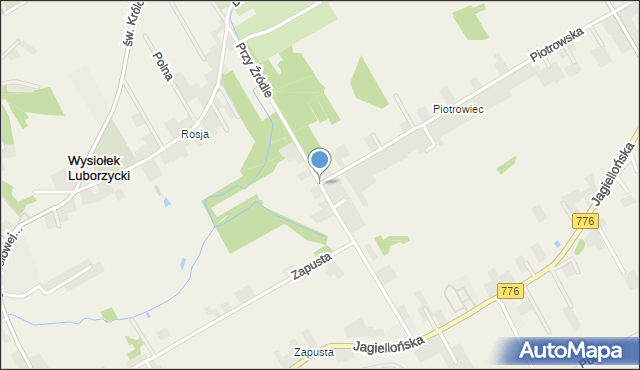 Luborzyca, Przy Źródle, mapa Luborzyca