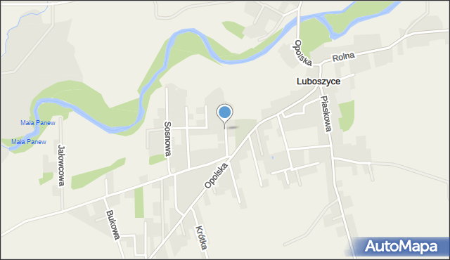 Luboszyce gmina Łubniany, Prusa Bolesława, mapa Luboszyce gmina Łubniany