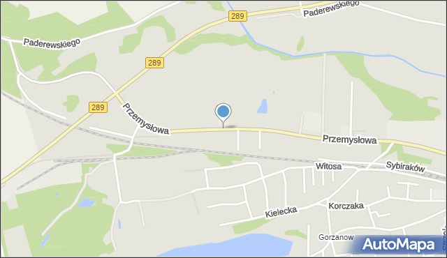 Lubsko, Przemysłowa, mapa Lubsko