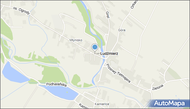 Ludźmierz, Przerwy-Tetmajera Kazimierza, mapa Ludźmierz