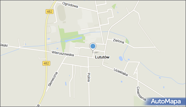 Lututów, Przejazd, mapa Lututów