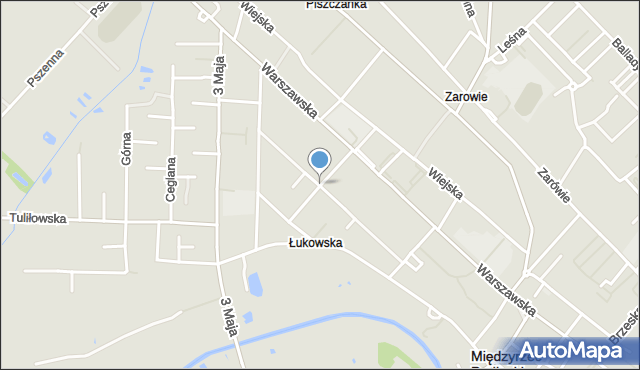 Międzyrzec Podlaski, Przechodnia, mapa Międzyrzec Podlaski