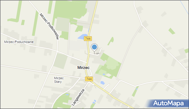 Mirzec, Prendowskiej Jadwigi, mapa Mirzec