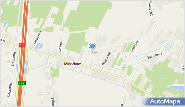 Mleczków, Przemysłowa, mapa Mleczków