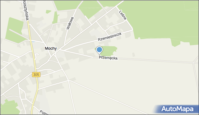 Mochy, Przemęcka, mapa Mochy