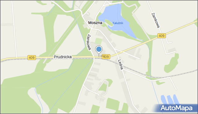Moszna gmina Strzeleczki, Prudnicka, mapa Moszna gmina Strzeleczki