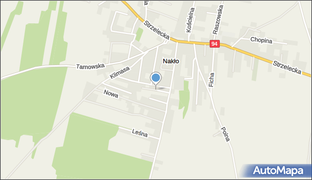 Nakło gmina Tarnów Opolski, Przedszkolna, mapa Nakło gmina Tarnów Opolski