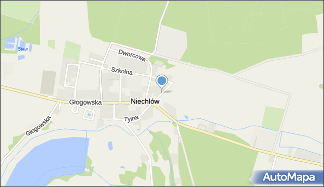 Niechlów, Przemysłowa, mapa Niechlów