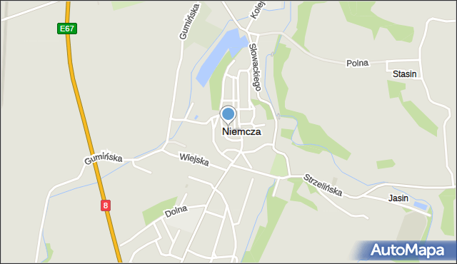 Niemcza, Przemysłowa, mapa Niemcza