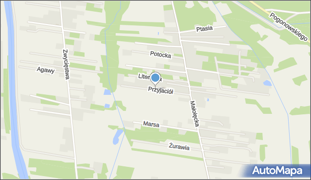 Nieporęt, Przyjaciół, mapa Nieporęt