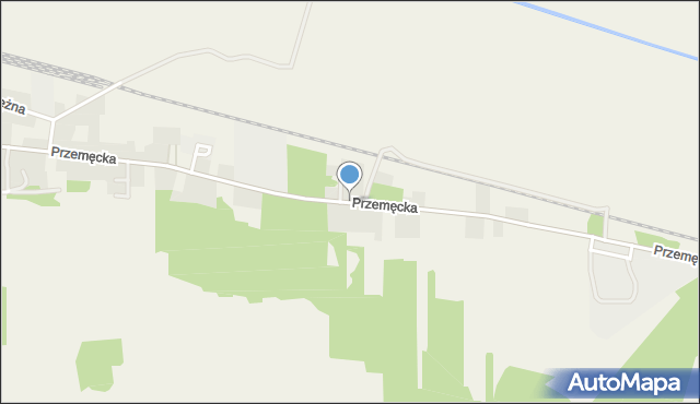 Nowa Wieś gmina Przemęt, Przemęcka, mapa Nowa Wieś gmina Przemęt