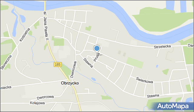 Obrzycko, Prusa, mapa Obrzycko