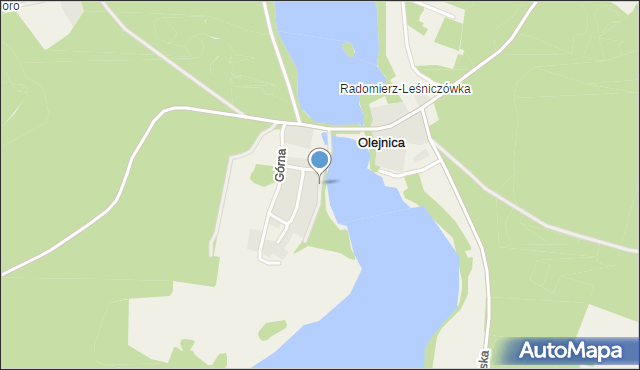 Olejnica, Przyjeziorna, mapa Olejnica