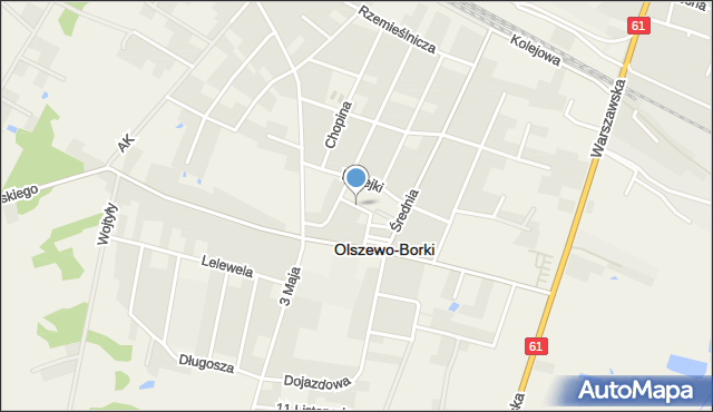 Olszewo-Borki, Prusa Bolesława, mapa Olszewo-Borki