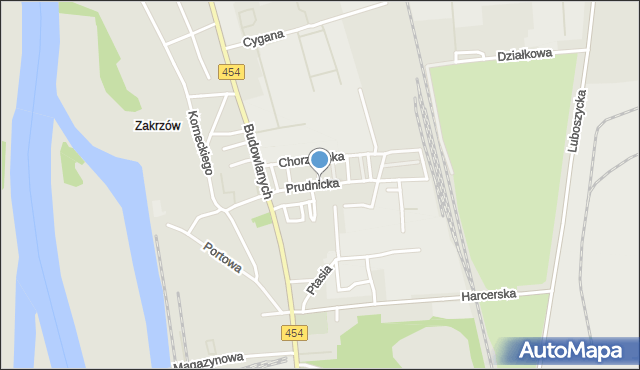 Opole, Prudnicka, mapa Opola