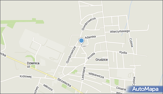 Opole, Przybyszewskiego Stanisława, mapa Opola