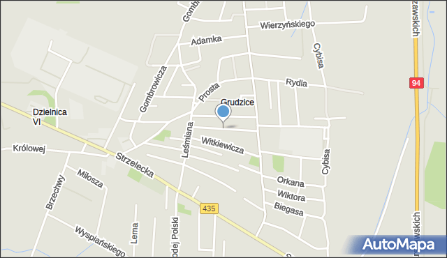 Opole, Przybosia Juliana, mapa Opola