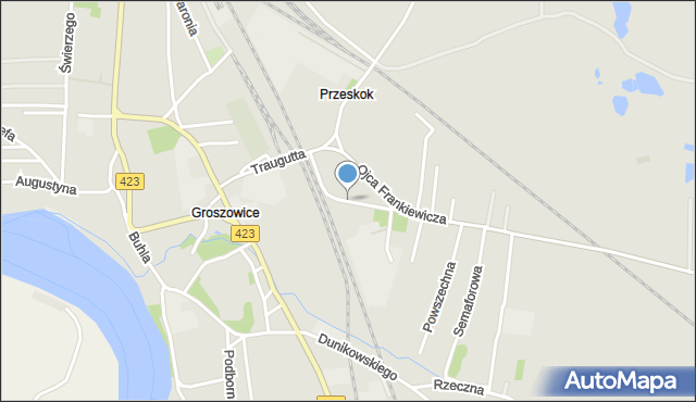 Opole, Przelotowa, mapa Opola