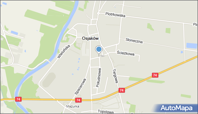 Osjaków, Przejazd, mapa Osjaków