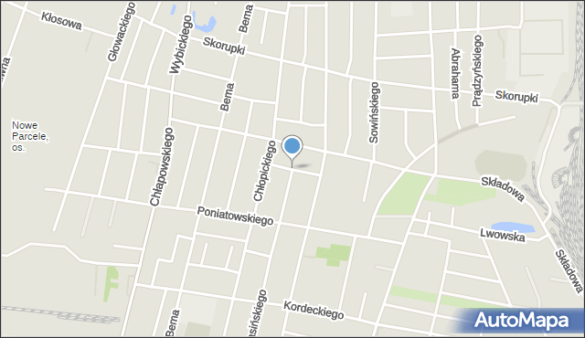Ostrów Wielkopolski, Próchnika Adama, mapa Ostrów Wielkopolski