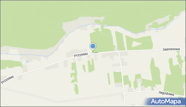 Ożarowice, Przysieki, mapa Ożarowice