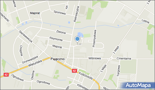 Pajęczno, Przedszkolna, mapa Pajęczno