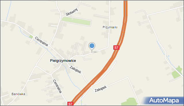 Pielgrzymowice gmina Michałowice, Przymiarki, mapa Pielgrzymowice gmina Michałowice