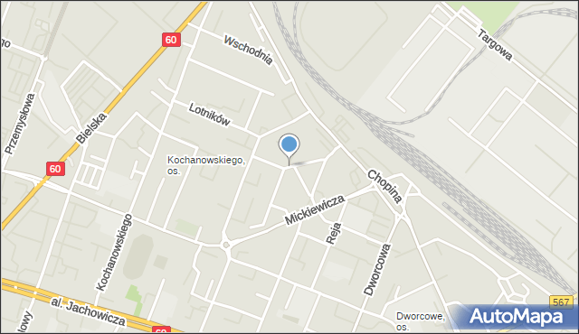 Płock, Przeskok, mapa Płock