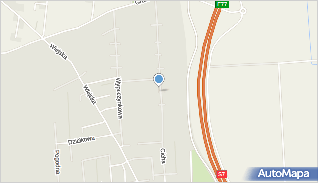 Płońsk, Promienna, mapa Płońsk