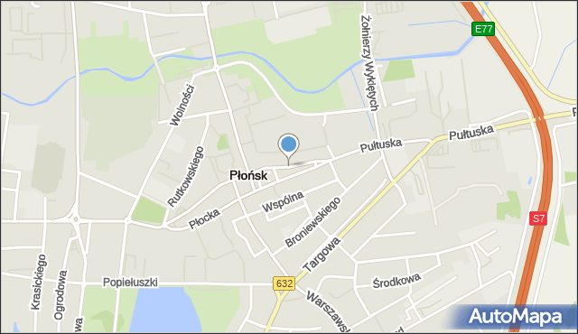 Płońsk, Przejazd, mapa Płońsk