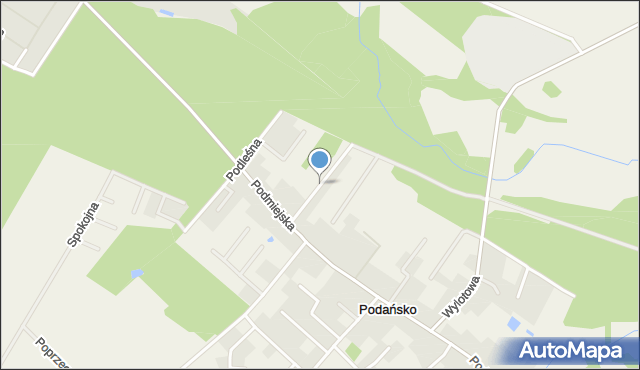 Podańsko, Przytulna, mapa Podańsko